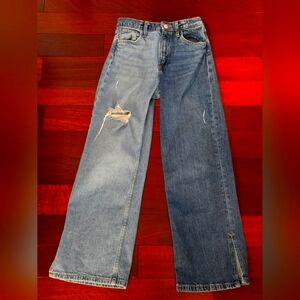 H&M Kids Two Tone Leg Jeans Size 12 Wide Leg